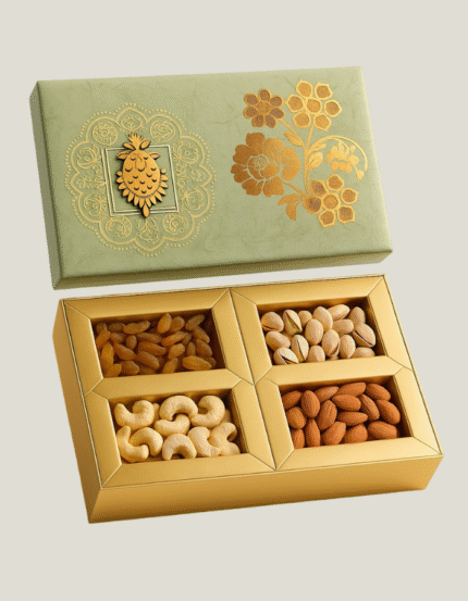Signature Nut Blend 4-in-1 Gift Box (50g Each) – Almonds, Cashews, Raisins & Salted Pistachios
