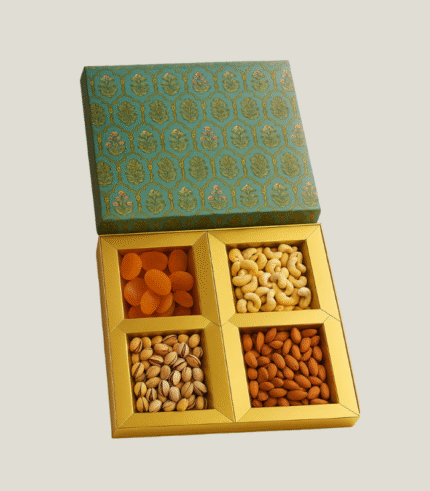 Regal Classic Dry Fruit Box (150g x 4) – Almonds, Cashews, Pistachios & Dried Apricots
