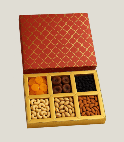 Exotic Harvest 6-in-1 Premium Box (150g Each) – Almonds, Cashews, Salted Pistachios, Figs, Cranberries & Pineapple Coins